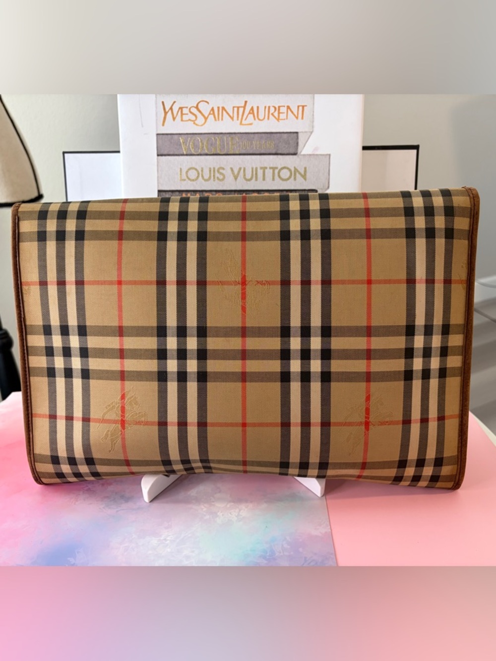 💼Burberrys Portfolio Document Case Nova Check Clutch Bag 🧳 - Picture 4 of 16